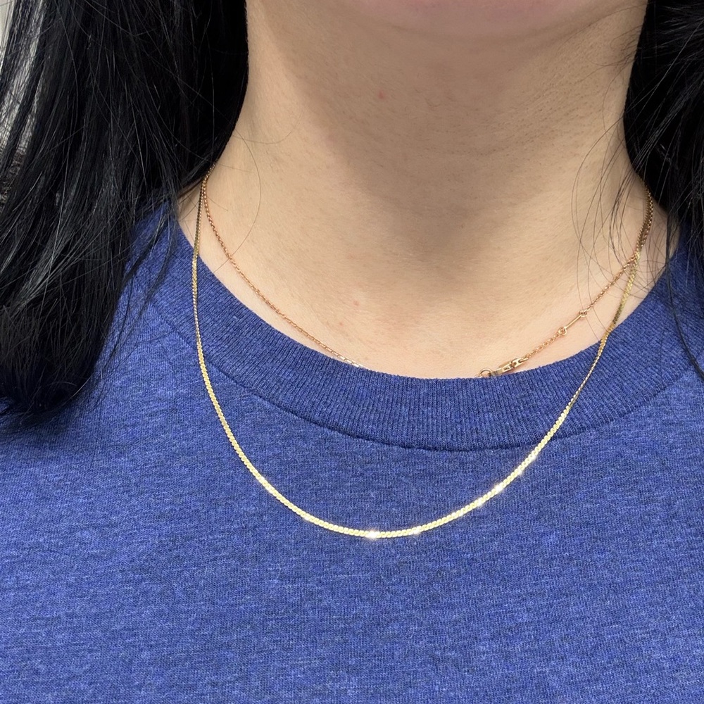 14k yellow gold 18” serpentine chain